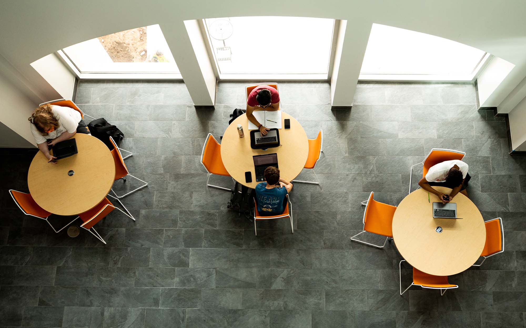 Student working in a ZEC collaboration space